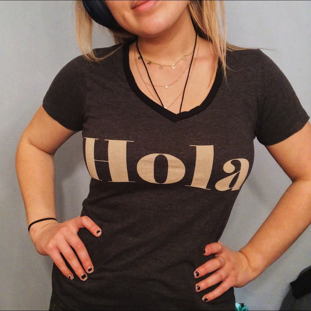 Forever 21 Graphic Tee V-Neck Size S